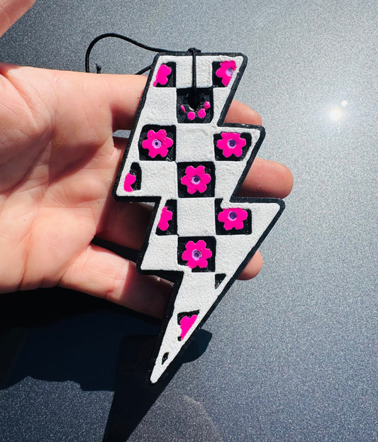 Checkered Lightning bolt (Spiced Mahogany scent)