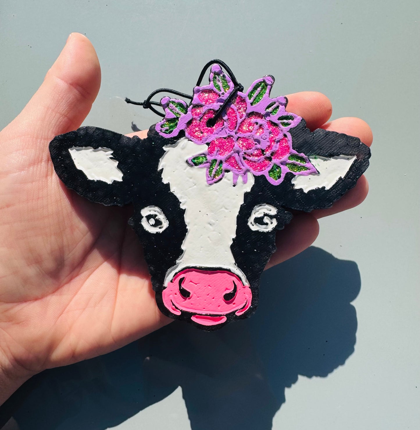 Cowhead w roses (Spiced Mahogany Scent)