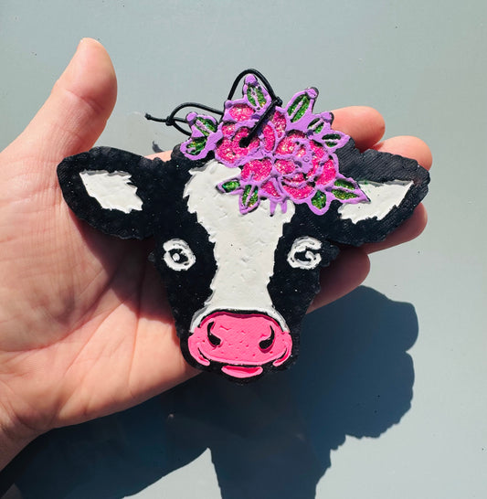 Cowhead w roses (Spiced Mahogany Scent)