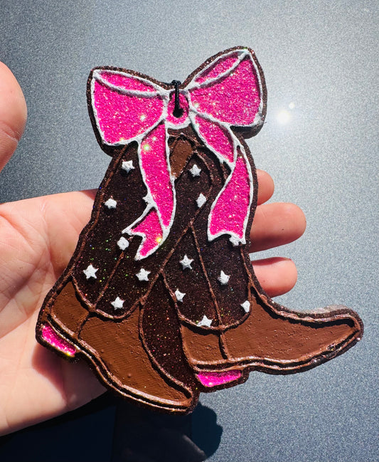 Boot bow w stars (Leather&Twine Scent)