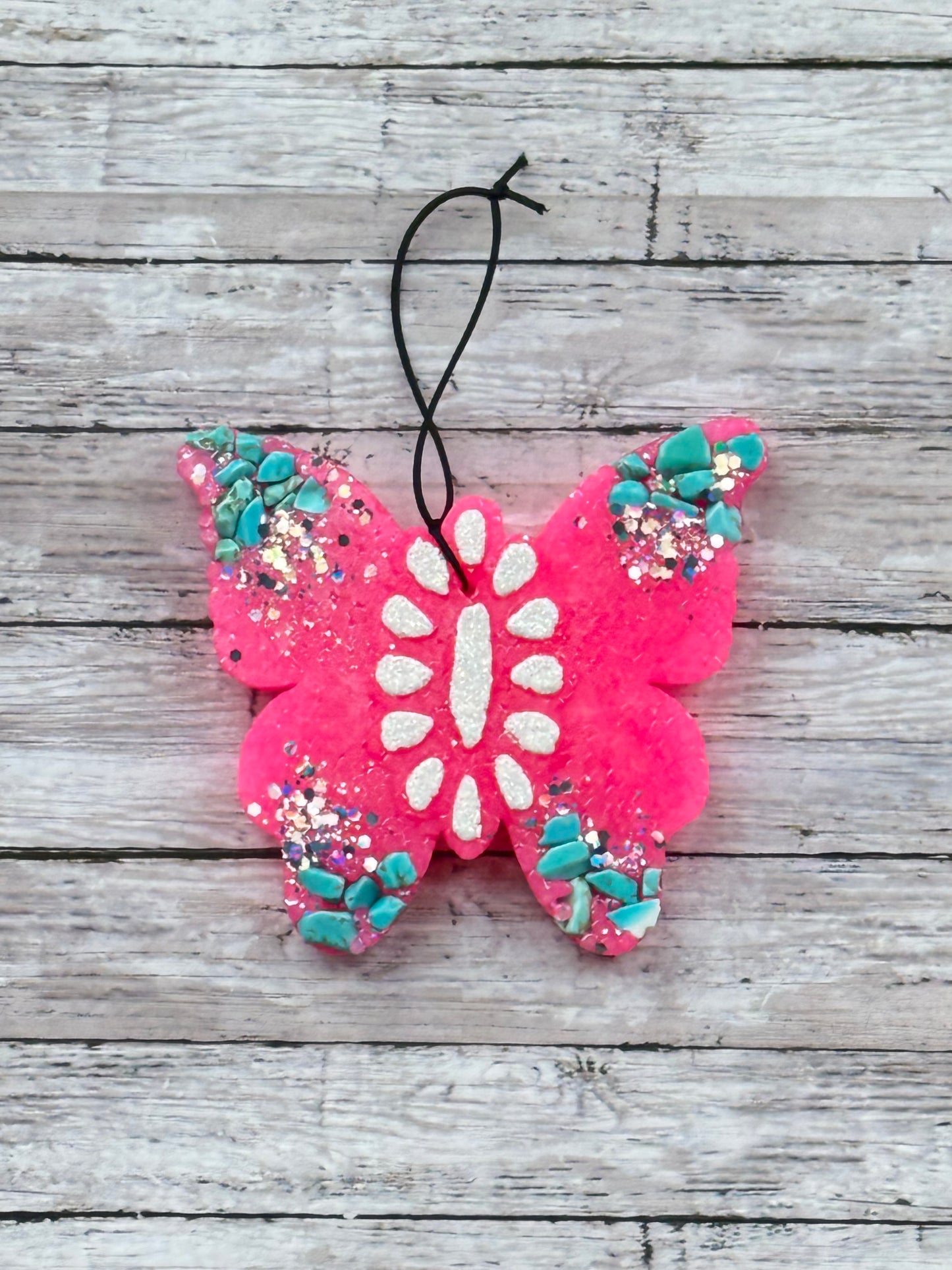 Pink Butterfly w rocks