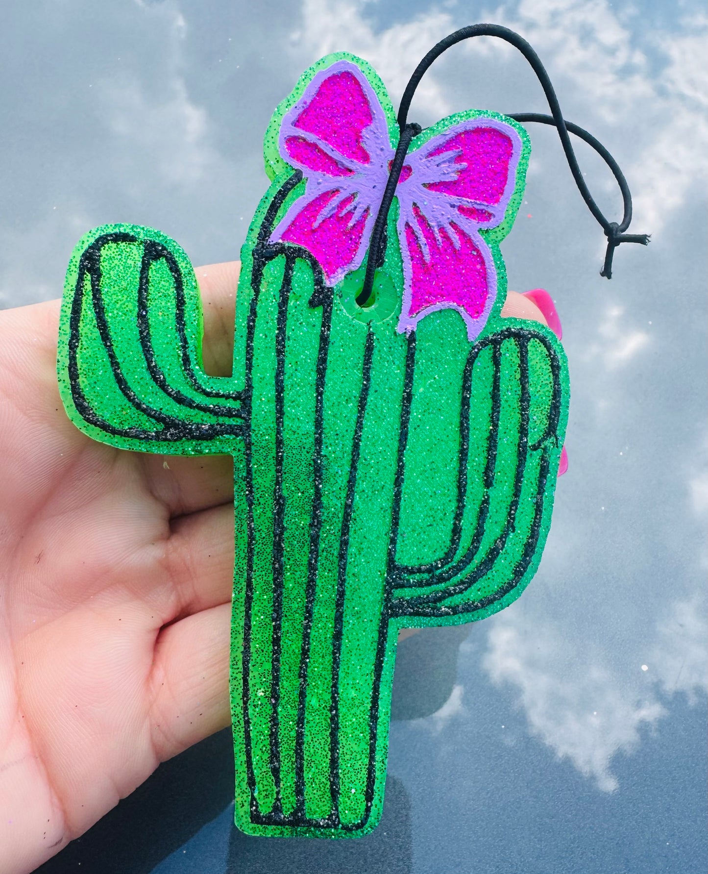 Cactus w bow(Bubbly Toast)