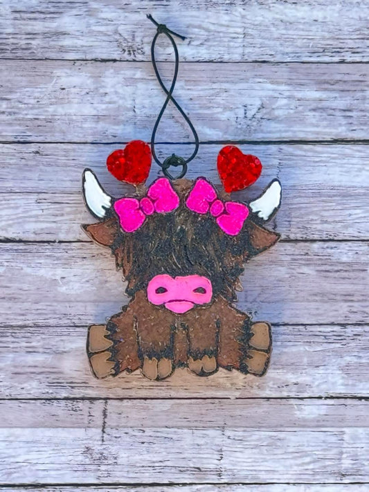 Heart Highland cow