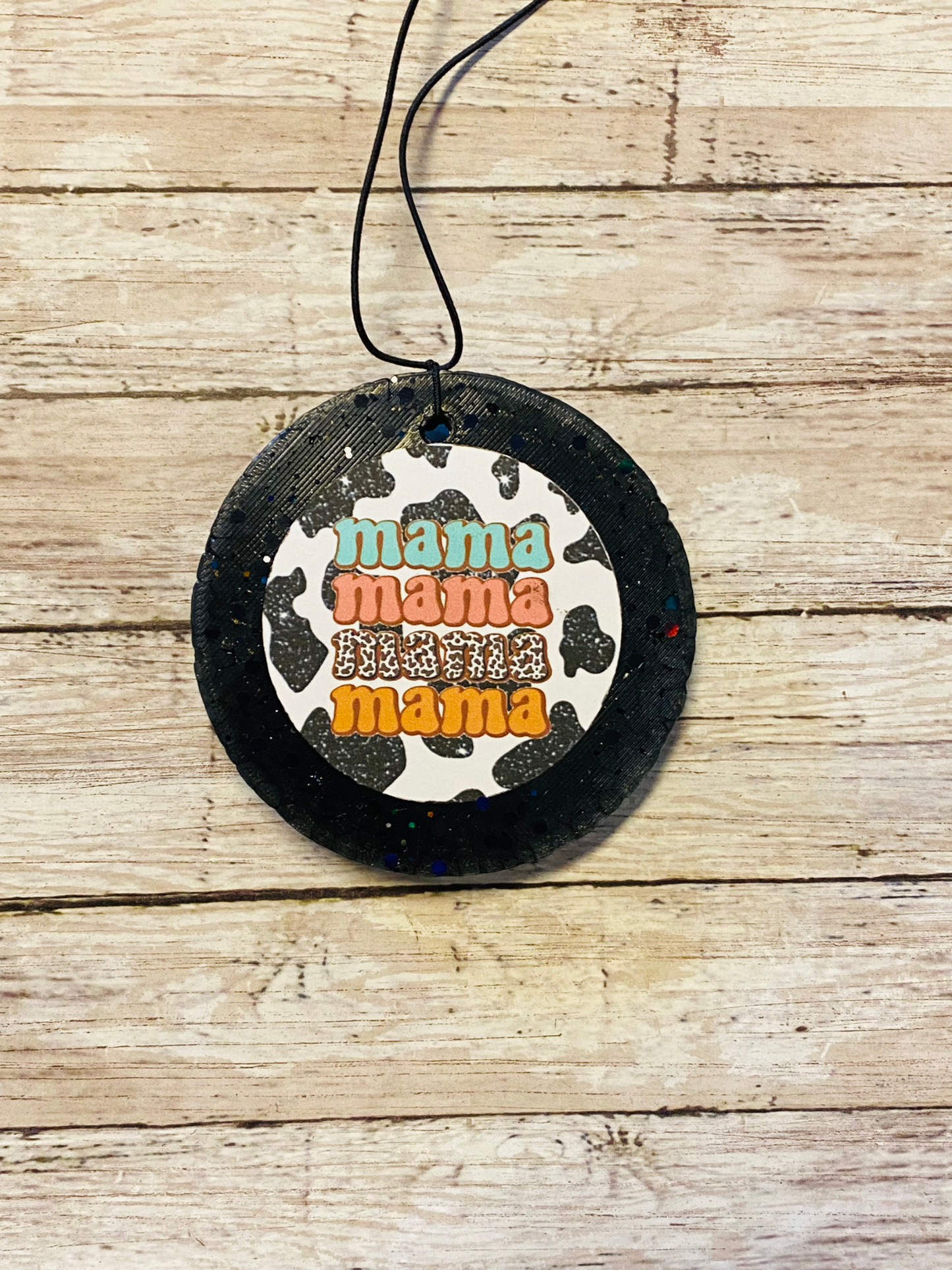 Mama cow print round