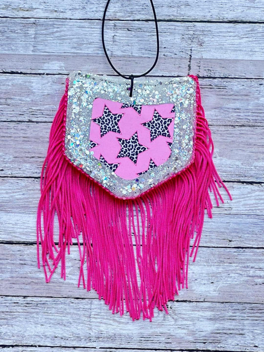 Star pocket with pink fringe